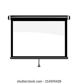 single projector flat design vector isolated on white