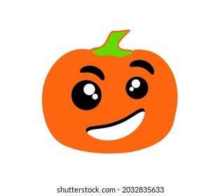 Single Pumpkin Halloween Single Illustration for The Holiday Horror Design