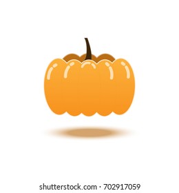 single pumpkin vector flat icon design	
