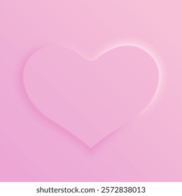 Single Purple heart on a gradient background. Elegant, glowing design symbolizing love and intimacy. Perfect for romantic themes or Valentine's Day