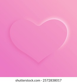 Single Purple heart on a gradient background. Elegant, glowing design symbolizing love and intimacy. Perfect for romantic themes or Valentine's Day