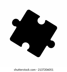 single puzzle flat style vector icon