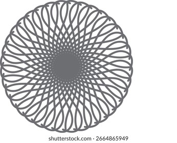 Arte vectorial espiral en blanco y negro abstracto radial único