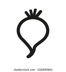 Icono de línea de rábano simple, vegetal fresca simple. Para el botón web del logotipo de la aplicación ui ux elementos de interfaz aislados en fondo blanco.