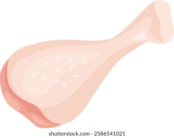 Single raw chicken leg quarter with skin isolated on white background representing poultry products, healthy eating, and cooking ingredients