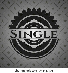 Single realistic black emblem