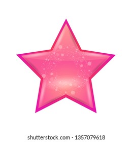 Single Realistic shining star icon. Vector illustration.