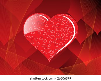 single red color love valentine cards