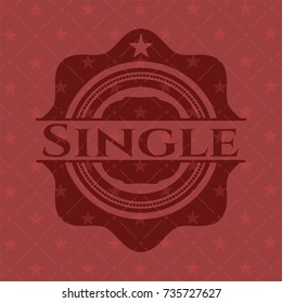 Single red emblem