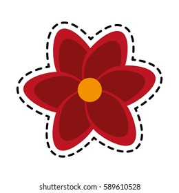 single red flower icon image 