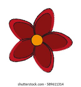 single red flower icon image 