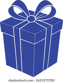 Una sola caja de regalo roja con cinta dorada aislada