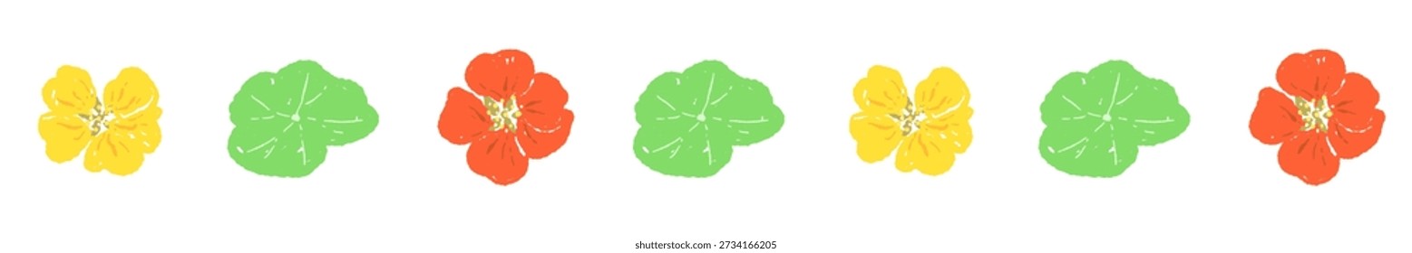 Vector de pétalo de nasturcio rojo único
