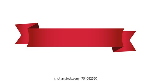 single red ribbon banner