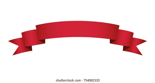 single red ribbon banner