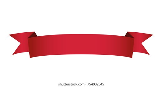 single red ribbon banner