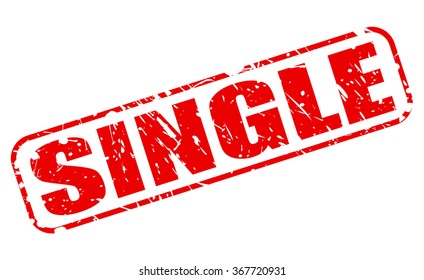 Single red stamp text on white