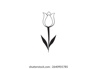 single red tulip flower with blooming petals perfect for wedding decoration or spring celebration