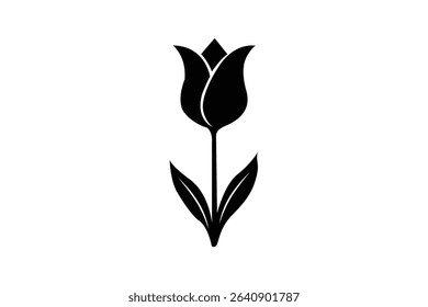 single red tulip flower with blooming petals perfect for wedding decoration or spring celebration