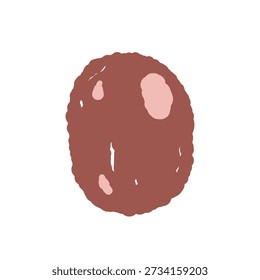Ilustración de oliva marrón rojizo simple