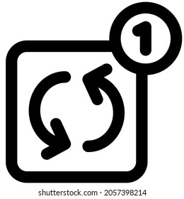 Single repeat song button with loop arrows