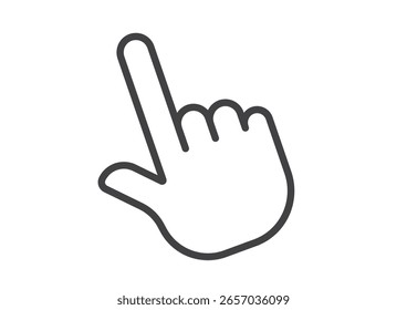 Single Right Hand Pointing Gesture Illustration