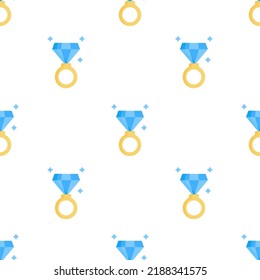 Single ring pattern. ring concept. flat trendy Vector seamless Pattern, background, wallpaper