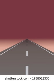 The single road of the any trips that happen by journey og traveller goes toward face to future or destiny of life Illustration eps 10 vector background creative design
