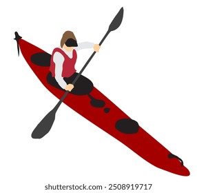 single rowing boat sport rower full isolated extreme sports athlete