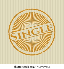 Single rubber stamp with grunge texture