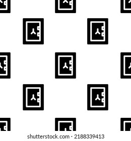 Single Safebox pattern. Safebox concept. filled trendy Vector seamless Pattern, background, wallpaper