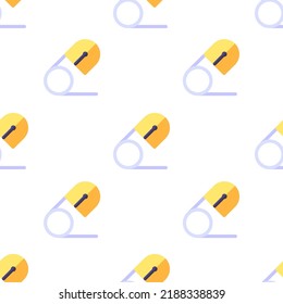 Single safety pin pattern. safety pin concept. flat trendy Vector seamless Pattern, background, wallpaper