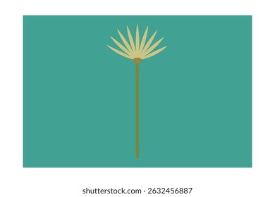 Single Salsify Plant grean background