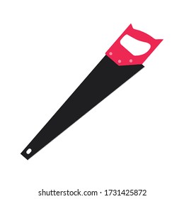 Icono vectorial de una sola sierra aislado en fondo blanco