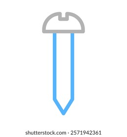 Single screw icon. Concept of construction, repair, and maintenance.