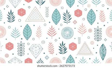 A single seamless icon featuring abstract geometric shapes in a vibrant color palette.