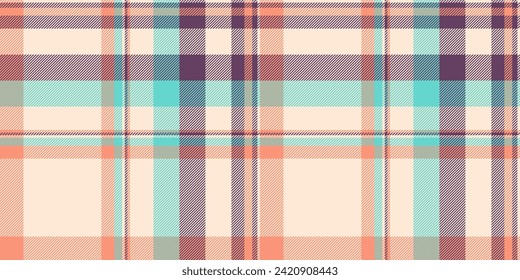 Single seamless pattern tartan, professional textile texture vector. Coloured plaid fabric background check in antique white and red color.