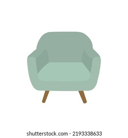 diseño plano, gráfico, vectorial, de un solo sofá de asiento.