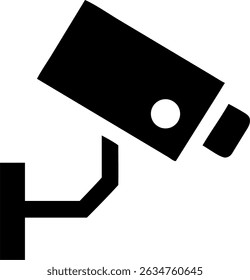 Um único design de ícone de câmera de segurança, adequado para uso em várias aplicações.