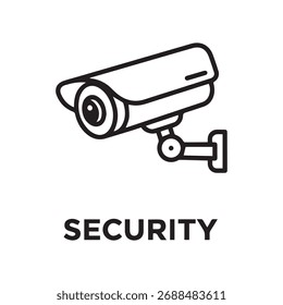 Un único icono de línea de seguridad presentado claramente sobre un fondo blanco limpio, adecuado para interfaces digitales y proyectos de diseño.