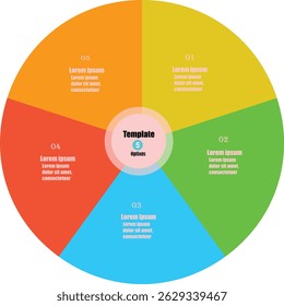  Single separate graph pie charts icon with 5 or 6 parts.Morden flat design vector circular diagram.
