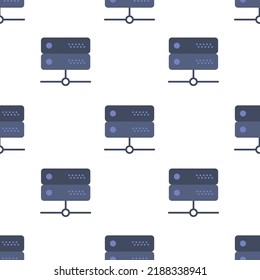 Single server pattern. server concept. flat trendy Vector seamless Pattern, background, wallpaper