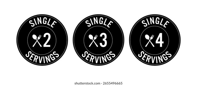Icono de una sola porción en color negro