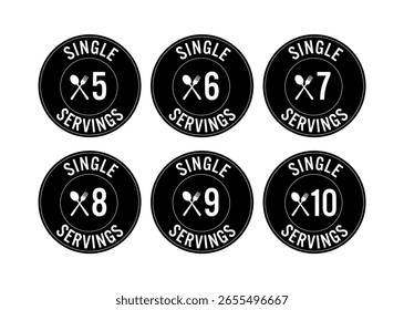 Single serves icon on black colour