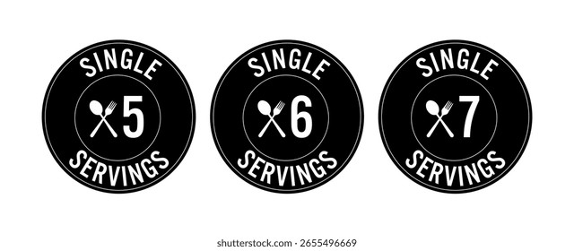 Single serves icon on black colour