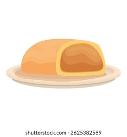 Single serving of pie with filling is presented on a plate