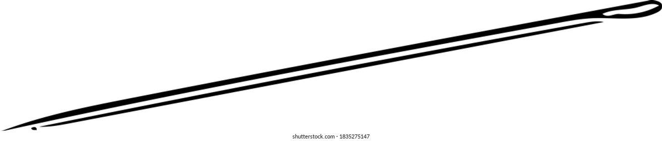 Single sharp needle isolated vector