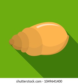 Single shell icon. Flat illustration of single shell vector icon for web