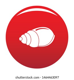Single shell icon. Simple illustration of single shell vector icon for any design red