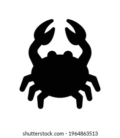 Single shellfish animal life crab icon